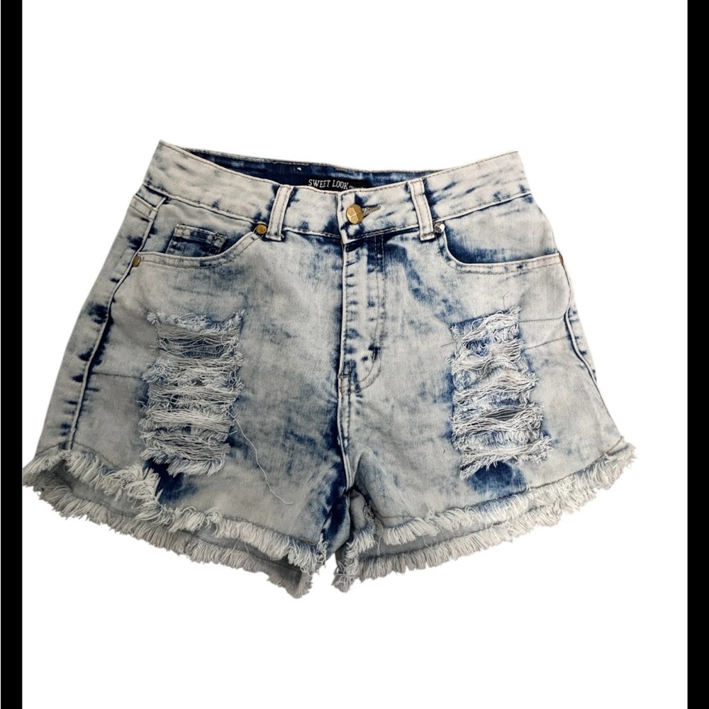 Sweet Looks Distressed Denim Shorts size 7